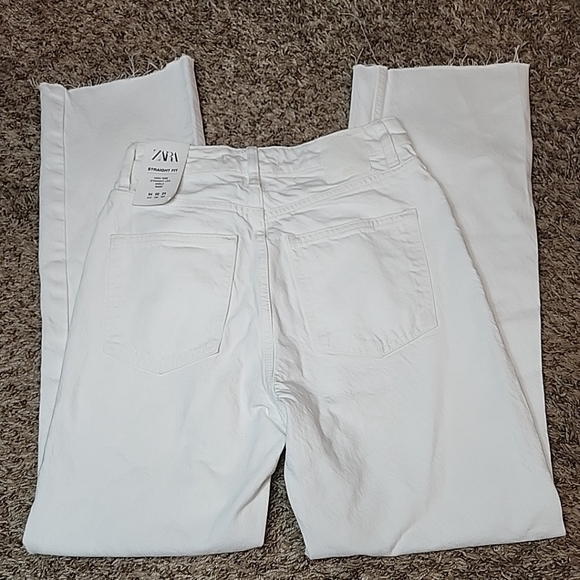 Zara Women's Jeans Straight Leg High Rise Ankle Rigid EU Size 34(2) Straight Fit - Picture 12 of 12